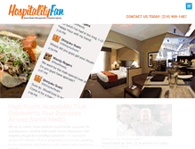 Tablet Screenshot of hospitalityfan.com